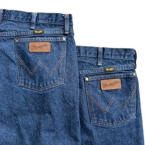 Wrangler Bundle Men's 38x32 Blue Denim Cowboy Cut Regular Fit Jeans (2 Pair)
